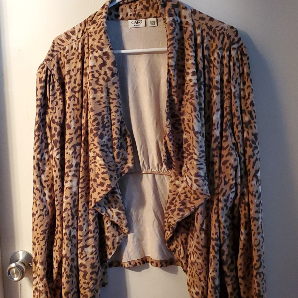 Animal print cardigan